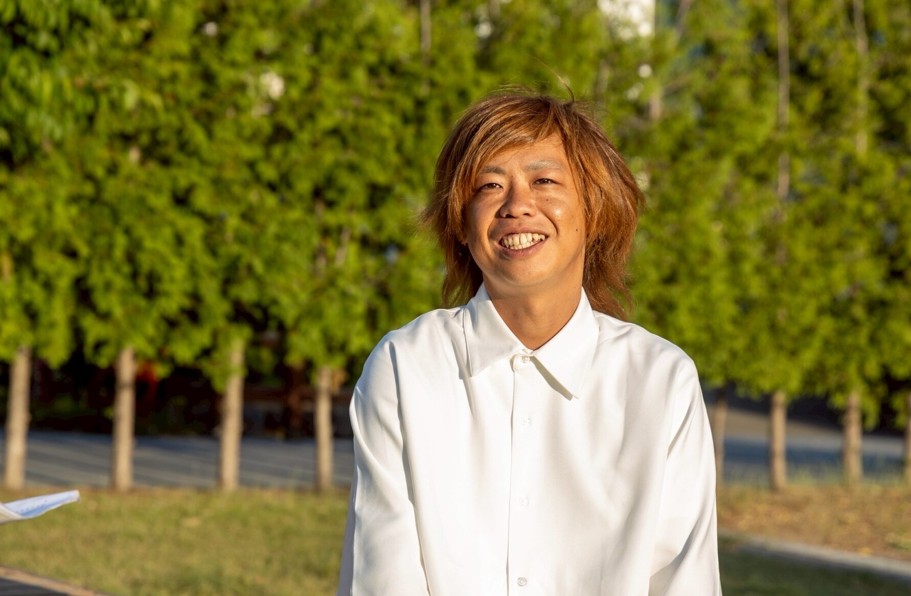 押鐘ファーム 押鐘良介さん。陣屋前広場にて。
